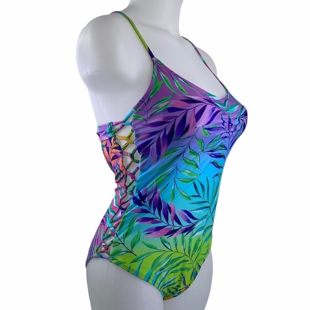 SALT & Cove Colorful Palms One Piece Swimsuit - Picture 3 of 10
